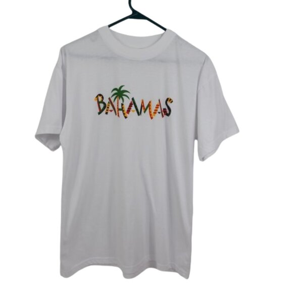 Dorset White T-Shirt Loose Soft Fit Short Sleeve Round Neck Bahama Graphic Larg - Picture 1 of 3